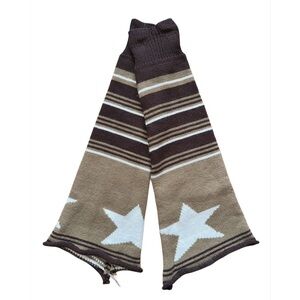Brown and Tan Star Leg Warmers
